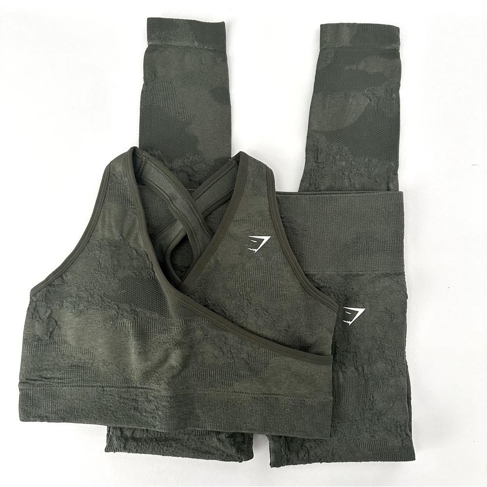 Gymshark S/M Adapt Camo Seamless Leggings & Sports Bra Set